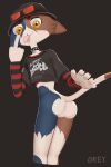 2026 5_fingers absurd_res anthro anus artist_name biped black_clothing black_collar black_hat black_headwear black_shirt black_topwear blue_body blue_fur bottomless bottomless_anthro bottomless_female calico_cat cheek_tuft claws clothed clothed_anthro clothed_female clothing collar digital_drawing_(artwork) digital_media_(artwork) dipstick_tail domestic_cat epic_games eyebrows eyelashes eyewear eyewear_on_head facial_tuft felid feline felis female female_anthro finger_claws fingers fortnite fur genitals gesture glistening glistening_eyes greystwitpage_(artist) hand_gesture hat headgear headwear hi_res humanoid_genitalia humanoid_vulva legs_together long_sleeve_shirt long_sleeves looking_at_viewer mammal markings meow_skulls metalhead_meow_skulls middle_finger multicolored_body multicolored_clothing multicolored_fur multicolored_shirt multicolored_tail multicolored_topwear open_mouth orange_body orange_eyes orange_fur orange_tail orange_tail_tip pattern_clothing pattern_shirt pattern_topwear pink_anus print_clothing print_shirt print_topwear rear_view red_clothing red_shirt red_topwear shirt simple_background slim slim_anthro slim_female solo spiked_collar spikes standing striped_clothing striped_shirt striped_topwear stripes sunglasses sunglasses_on_head tail tail_markings text tongue tongue_out topwear tuft two_tone_clothing two_tone_shirt two_tone_topwear undershirt vulva wearing_sunglasses white_body white_fur white_tail