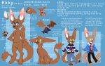 16:10 2015 ambiguous_gender anthro barefoot bat black_bottomwear black_clothing black_pants blood blood_from_mouth blood_in_mouth blue_background blue_bottomwear blue_clothing blue_coat blue_eyes blue_jeans blue_pants blue_topwear bodily_fluids bottomwear brown_body brown_fur brown_nose character_name clothed clothing coat colored_blood crownedvictory denim denim_bottomwear denim_clothing digital_drawing_(artwork) digital_media_(artwork) digitigrade ekky_(crownedvictory) english_text featureless_crotch feet flat_colors fully_clothed fur green_eyes grey_clothing grey_shirt grey_topwear handpaw haplorhine heterochromia hindpaw hoodie hybrid inner_ear_fluff jeans kangaroo lemur macropod mammal marsupial membrane_(anatomy) membranous_wings model_sheet monkey multicolored_scarf multiple_forms neck_scar nude paint_tool_sai_(artwork) pants pattern_clothing pattern_scarf paws pink_inner_ear plantigrade pouch_(anatomy) primate red_clothing red_scarf red_shirt red_topwear scar scarf shirt simple_background sitting solo standing strepsirrhine striped_clothing striped_scarf stripes tail tail_tuft text topwear track_pants tuft two_tone_scarf unusual_blood unusual_bodily_fluids whiskers white_inner_ear_fluff white_scarf white_text widescreen wings yellow_blood