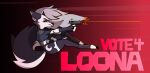 /co/ 2026 4_fingers 4chan 4chan_anon absurd_res anthro arm_tuft armwear bare_shoulders bent_legs big_tail black_armwear black_bottomwear black_bridal_gauntlets black_claws black_clothing black_collar black_ears black_eyebrows black_legwear black_nose black_shorts black_tail black_thigh_highs blue_clothing blue_crop_top blue_shirt blue_topwear bottomwear bridal_gauntlets canid canid_demon canine character_name cheek_tuft claws closed_frown clothed clothed_anthro clothed_female clothing collar crescent_(shape) crop_top curved_eyebrows demon digital_drawing_(artwork) digital_media_(artwork) digitigrade elbow_tuft english_text extended_arms eyebrow_piercing eyebrows eyelashes facial_piercing facial_tuft feet female finger_claws fingers flowing_hair frown fully_clothed fully_clothed_anthro fully_clothed_female fur fur_tuft gradient_background grey_body grey_fur grey_hair gun hair hellaverse hellhound helluva_boss hi_res holding_gun holding_object holding_ranged_weapon holding_weapon humanoid_hands iris legwear light_body light_fur light_hair long_eyebrows long_eyelashes long_hair looking_forward loona_(helluva_boss) mammal midair mouth_closed ms._co_(4chan) multicolored_body multicolored_fur multicolored_tail multicolored_text mythological_canine mythological_creature mythology notched_ear number piercing pointy_ears prick_ears pupils ranged_weapon red_sclera serious shirt shooting shooting_gun shorts shoulder_tuft side_view simple_background snout solo spiked_collar spikes tail text thick_thighs thigh_highs toe_claws toes topwear tuft two_tone_body two_tone_fur two_tone_tail two_tone_text unknown_artist weapon white_body white_eyes white_fur white_inner_ear white_tail