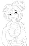  2015 anthro big_breasts breasts cleavage clothed clothing female lizard mastergodai reptile scalie solo 