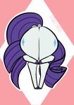 2026 anthro anthrofied bent_over big_butt butt cutie_mark digital_drawing_(artwork) digital_media_(artwork) dock_(anatomy) equid equine female female_anthro flat_colors friendship_is_magic full-length_portrait fur geometric_background hair hasbro heart_butt_challenge hi_res hooves horse long_hair mammal meme my_little_pony outline pink_background pony portrait praise_da_booty_(meme) purple_hair purple_tail rarity_(mlp) rear_view shinkaku simple_background solo tail thick_thighs white_background white_body white_fur white_outline wide_hipped_anthro wide_hipped_female wide_hips