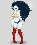  adventure_time black_hair boots clothing fangs female footwear hair marceline shirt solo tank_top vampire 