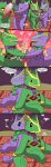 absurd_res accessory after_transformation black_sclera bodily_fluids brother_(lore) brothers_(lore) carpet carpet_floor carpeted_floor claws cock_transformation confusion cum currency_symbol duo ejaculation english_text eyes_closed feral fictional_currency floor forced generation_3_pokemon generation_4_pokemon generation_7_pokemon genital_fluids genitals gradient_penis green_body green_claws green_markings green_penis green_scales green_scarf hi_res implied_permanent incest_(lore) kecleon kimza_(kimza) legendary_pokemon lizard lizarddude812 male male/male markings merging nintendo penile penis penises_touching pin_accessory pink_penis pokedollar_sign pokemon pokemon_(species) pokemon_mystery_dungeon purple_body purple_scales purple_scarf rape realization red_markings reptile salandit salandrew_(lizarddude812) scales scalie scarf sex shaymin shiny_pokemon sibling_(lore) simple_eyes sky_forme_shaymin sound_effects spike_chunsoft stuttering symbol tail tears tent_interior text tilde_after_text touching_penis transformation transformation_sequence white_eyes white_penis wood wood_floor yellow_claws yellow_markings
