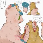 1:1 2026 absurd_res ambiguous_feral ambiguous_gender artist_name blue_body blue_fur blush blushing_profusely cel_shading clothing coat dialogue digital_drawing_(artwork) digital_media_(artwork) duo eye_contact fabulous_beasts female_(lore) feral fur herpestid hi_res horn japanese_text looking_at_another lunnanathalia male_(lore) mammal mongoose monotone_body monotone_fur multicolored_body multicolored_fur mythological_creature mythology open_mouth paws pixiu quadruped raincoat raining shaded side_view simple_background speech_bubble text tianlu_(fabulous_beasts) topwear tubaoshu_(fabulous_beasts) twitter_handle two_tone_body two_tone_fur white_background white_body white_fur yellow_horn