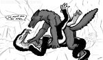 absurd_res anal anal_penetration anthro butt canid canine canis digital_media_(artwork) dragon duo dwarf_dragon fancypenguin32 fur hi_res humanoid ipe_(fancypenguin32) jako_(fancypenguin32) male male/male male_penetrated male_penetrating male_penetrating_male mammal monochrome mythological_creature mythological_scalie mythology noidlen nude penetration penile reptile scales scalie sex short shortstack simple_background tail white_body wolf