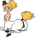 absurd_res alpha_channel alternate_species animal_genitalia animal_vulva anus background_character big_butt black_clothing black_eyebrows black_hat black_headwear black_hooves blonde_hair breasts butt centaur clothing codl crossed_arms equid equid_taur equine_anus equine_genitalia equine_vulva european_mythology eyebrow_through_hair eyebrows female female_taur fingers fur genitals greek_mythology green_eyes grey_anus grey_vulva hair hat hat_only head_turned headgear headgear_only headwear headwear_only hi_res hooves humanoid_taur long_hair looking_at_viewer looking_back looking_back_at_viewer mammal mammal_taur medium_breasts mostly_nude mostly_nude_female mostly_nude_taur mythology nipples on_style pink_nipples ponytail puffy_anus quadruped red_clothing red_hat red_headwear shadow simple_background sitting solo tail taur taurified toony top_hat total_drama total_dramarama translucent translucent_hair transparent_background two_tone_hat unguligrade vulva white_body white_fur yellow_tail