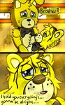  animatronic bear blue_eyes bow_tie comic crying duo eyes_closed five_nights_at_freddy&#039;s five_nights_at_freddy&#039;s_3 golden_freddy_(fnaf) lagomorph machine male mammal mechanical oil rabbit riznben_(artist) robot springtrap_(fnaf) tears video_games yellow_eyes 