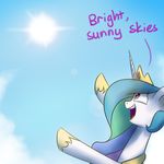  2015 anticularpony english_text equine female feral friendship_is_magic horn mammal my_little_pony princess_celestia_(mlp) solo text winged_unicorn wings 