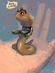  alien armor chibi cobra female looking_up naga red_eyes reptile scalie snake solo tiny video_games viper_(x-com) x-com 