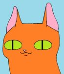  ambiguous_gender animated big_eyes cat feline fur green_eyes invalid_tag mammal orange_fur simple_background slit_pupils small_mouth sysoup 