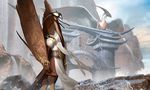  aven avian bird david_gaillet dragon jewelry magic_the_gathering temple wings 