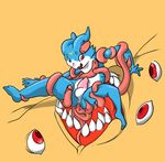  anal anal_insertion anal_penetration anthro anthrofied anus balls bound cel_shading digimon digital_media_(artwork) duo erection insertion male monster multiple_eyes open_mouth penetration penis penis_tentacles shiroh size_difference solo_focus teeth tentacles veemon 