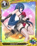  artist_request blue_hair card_(medium) character_name chess_piece elbow_gloves garter_straps gloves hair_between_eyes high_school_dxd kalawarner knight_(chess) long_hair official_art serious solo thighhighs torn_clothes trading_card very_long_hair yellow_eyes 