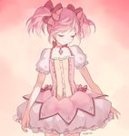  artist_name bad_id bad_twitter_id bubble_skirt choker closed_eyes hair_ribbon kaname_madoka magical_girl mahou_shoujo_madoka_magica marin_(myuy_3) pink_hair pink_ribbon puffy_short_sleeves puffy_sleeves ribbon short_hair short_sleeves short_twintails skirt solo twintails 