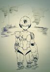  gradient gradient_background koto_(coto) monochrome rockman rockman_x traditional_media x_(rockman) 