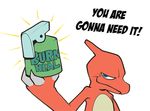  ambiguous_gender charmeleon cropped english_text nintendo plain_background pok&eacute;mon reaction_image solo text unknown_artist video_games white_background 