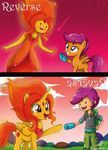  2015 adventure_time duo equine female flame_princess friendship_is_magic horn human mammal my_little_pony oven_mitt pegasus ponification scootaloo_(eg) scootaloo_(mlp) winged_unicorn wings 