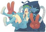  :d ^_^ backpack bag blue_hair closed_eyes double_v hair_bobbles hair_ornament hat kawashiro_nitori key morino_hon open_mouth short_hair skirt smile solo touhou twintails two_side_up v 