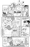  citron_(pokemon) eureka_(pokemon) gouguru monochrome pokemon satoshi_(pokemon) serena_(pokemon) translated 