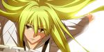  chain enkidu_(fate/strange_fake) enkidu_(weapon) fate/strange_fake fate_(series) green_eyes green_hair long_hair male_focus sen_(77nuvola) solo 