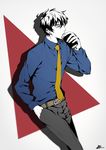  black_hair brown_eyes kekkai_sensen male_focus necktie oui_lion solo steven_a._starphase 