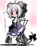 animal_ears blush chibi gothic mouse_ears mouse_tail nazrin red_eyes ribbon shichinose solo tail touhou 