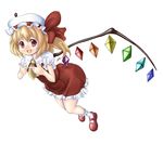  bad_id bad_pixiv_id blonde_hair flandre_scarlet hat one_side_up ponytail red_eyes short_hair sipu solo touhou wings 