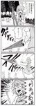  4koma bunny comic concealed_sword failure greyscale monochrome pageratta tatara_kogasa touhou translated umbrella 