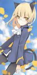 animal_ears bad_id bad_pixiv_id blonde_hair cat_ears cat_tail glasses pantyhose perrine_h_clostermann sasaki_kouhei solo strike_witches tail uniform world_witches_series yellow_eyes 