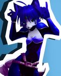  anthro belt black_nose blue_fur blue_hair bodysuit canine clothed clothing female fox fur gem green_eyes hair hair_ornament jewelry krystal mammal nintendo short_hair skinsuit smile solo star_fox unknown_artist video_games white_fur 