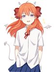  bad_id bad_twitter_id demon_tail demon_wings drawn_tail drawn_wings fake_horns fake_tail fake_wings gekkan_shoujo_nozaki-kun hair_ribbon horns long_hair mery_(apfl0515) ribbon rouman_academy_uniform sakura_chiyo school_uniform smug solo sparkle tail wings 