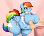 2015 anthro anthrofied balls big_breasts blush breasts clothing colored cutie_mark disembodied_penis elbow_gloves equine eyes_closed female friendship_is_magic gloves graphene group hair horse huge_breasts male male/female mammal my_little_pony nipple_penetration nipples obese overweight penetration penis pony rainbow_dash_(mlp) sirmasterdufel underwear 