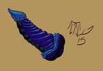  2015 aloria blue_penis disembodied_penis dragon erection knot male penis plain_background spiny_penis 