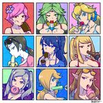  :q akairiot artist_name banana bare_shoulders between_breasts bikini blonde_hair blue_eyes blue_hair bottle breasts brown_eyes brown_hair circlet cleavage collarbone crown doubutsu_no_mori doughnut drinking earrings eating eclair_(food) eyewear_on_head female_my_unit_(fire_emblem:_kakusei) fire_emblem fire_emblem:_kakusei flower food food_on_face fruit green_eyes green_hair grey_eyes hair_flower hair_ornament hair_over_one_eye highres hood hooded_jacket ice_cream ice_cream_cone jacket jewelry kid_icarus kid_icarus_uprising large_breasts licking long_hair looking_at_viewer lucina mario_(series) medium_breasts metroid multiple_girls my_unit_(fire_emblem:_kakusei) necklace odd_one_out one_eye_closed open_mouth palutena pastry phallic_symbol pink_hair pointy_ears ponytail popsicle princess_peach princess_zelda rosetta_(mario) samus_aran sexually_suggestive shirt short_hair signature smile sunglasses super_mario_bros. super_mario_galaxy super_smash_bros. swimsuit t-shirt teeth the_legend_of_zelda the_legend_of_zelda:_twilight_princess tongue tongue_out twintails villager_(doubutsu_no_mori) white_skin wii_fit wii_fit_trainer yellow_eyes 