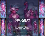  2015 advertisement alcohol anthro bat beverage butt clothing dakimakura_design distracting_watermark drugs english_text fabercastel fur hair looking_at_viewer lying male mammal nipples on_back penis shorts smoke smoking solo text watermark 