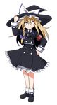  adapted_costume armband blonde_hair flat_color grin hand_on_hip hat highres ikune_juugo kirisame_marisa long_hair looking_at_viewer nazi parody smile solo swastika touhou transparent_background witch_hat yellow_eyes 