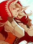  animal_ears cape fire_emblem fire_emblem_if grey_hair highres long_hair red_eyes solo velour_(fire_emblem_if) wolf_ears 