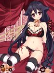  :q anko_(shink0121) black_hair black_legwear bra bracelet breasts cleavage commentary_request crescent curtains doughnut food groin hair_flaps heart heart-shaped_pupils highres jewelry large_breasts original panties pearl_bracelet plaid plaid_bra plaid_panties pon_de_ring pussy_peek red_bra red_panties side-tie_panties sitting string_panties striped striped_legwear symbol-shaped_pupils thighhighs tongue tongue_out underwear underwear_only untied untied_panties 
