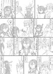  1girl admiral_(kantai_collection) bare_shoulders comic elbow_gloves gloves greyscale hairband headgear kantai_collection long_hair monochrome nagato_(kantai_collection) ragau01 sweat traditional_media translation_request 