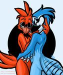  avian bird blue_jay cardinal female female/female hug touchmybadger 