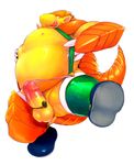  2014 anthro armor balls belly boots claws clothing erect_nipples erection footwear half-closed_eyes humanoid_penis iceman1984 kemono klonoa_(series) legwear licking licking_lips looking_at_viewer male mammal moobs nipples on_one_leg orange_skin overweight pango pangolin penis plain_background retracted_foreskin sex_toy shoes solo standing stockings suspenders thick_penis thong tongue tongue_out uncut vibrator white_background yellow_eyes yellow_skin 