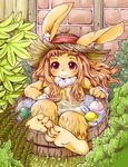  brown_eyes brown_hair female fur hair kemono lagomorph mammal nude rabbit setouchi_kurage yellow_fur 