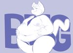  clothing fondling goro_(mappy) male mangneto meowsky moobs necktie obese overweight pants smug solo text thick_thighs 
