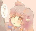  animal_ears blue_ribbon cat_ears catchouli chibi commentary crescent crescent_hair_ornament hair_ornament hair_ribbon hazuki_ruu kemonomimi_mode long_hair long_sleeves minigirl open_mouth patchouli_knowledge purple_hair red_ribbon ribbon shirt_tug touhou translation_request tress_ribbon 