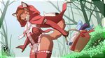  anhes anthro bulge canine clothing corset crossdressing dildo fox girly little_red_riding_hood little_red_riding_hood_(copyright) looking_at_viewer male mammal sex_toy 