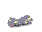  eeveelution eyes_closed feral lying nintendo on_front open_mouth plain_background pok&eacute;mon sleeping solo umbreon video_games white_background しろくろいの 