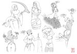  6+girls ass ass_cutout bag blunt-katana chaos_witch_quelaag character_request cloak collage dark_souls desert_sorceress english fire fur_trim g-string genderswap greyscale headwear_removed heart helmet helmet_removed hood hooded_cloak insect_girl looking_at_viewer looking_back maneater_mildred middle_finger monochrome monster_girl multiple_girls panties paper_bag planted_sword planted_weapon pose priscilla_the_crossbreed queen_of_sunlight_gwynevere quelaana_of_izalith quelana_of_izalith scythe sharp_teeth sieglinde_of_catarina siegmeyer_of_catarina simple_background souls_(from_software) speech_bubble spider_girl sword tail talking thigh_gap thighhighs thong torn_clothes undead_merchant_(female) underwear weapon white_background 
