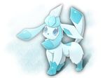  eeveelution feral glaceon nintendo pok&eacute;mon simple_background solo video_games しろくろいの 