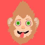  brown_fur brown_hair caboose3146_(artist) fur green_eyes hair league_of_legends looking_at_viewer male mammal monkey open_mouth plain_background primate smile solo tongue tongue_out video_games wukong 