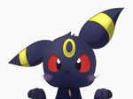  blush eeveelution feral looking_at_viewer nintendo plain_background pocky pok&eacute;mon umbreon video_games white_background しろくろいの 